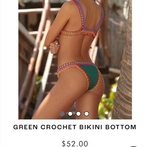 New Luxsea Green Crochet Bikini Bottom